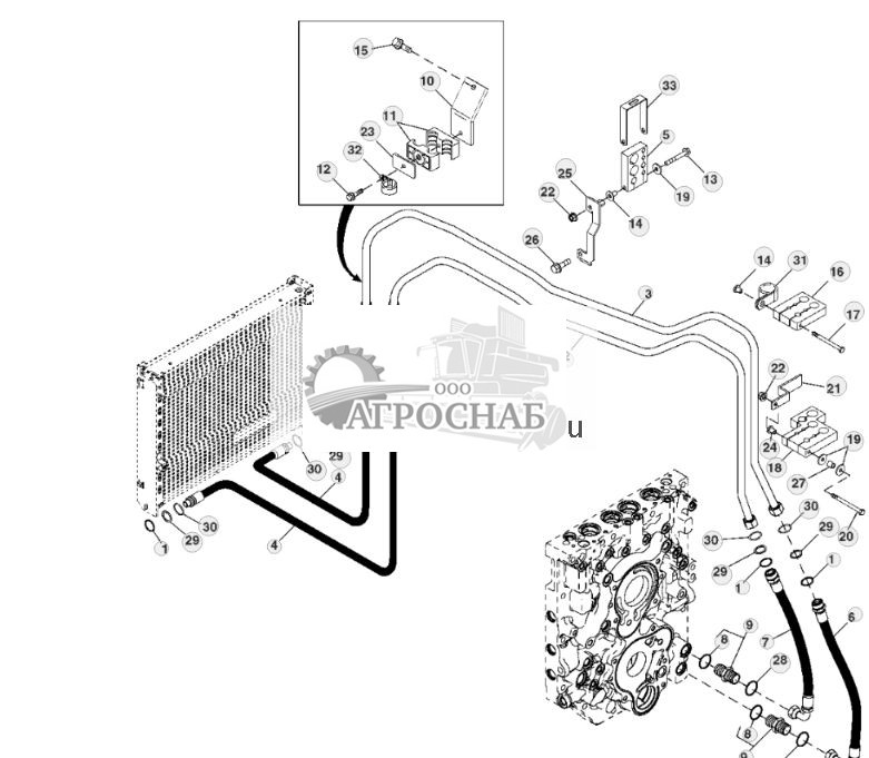 Линии охладителя гидравлического масла - ST394074 350.jpg